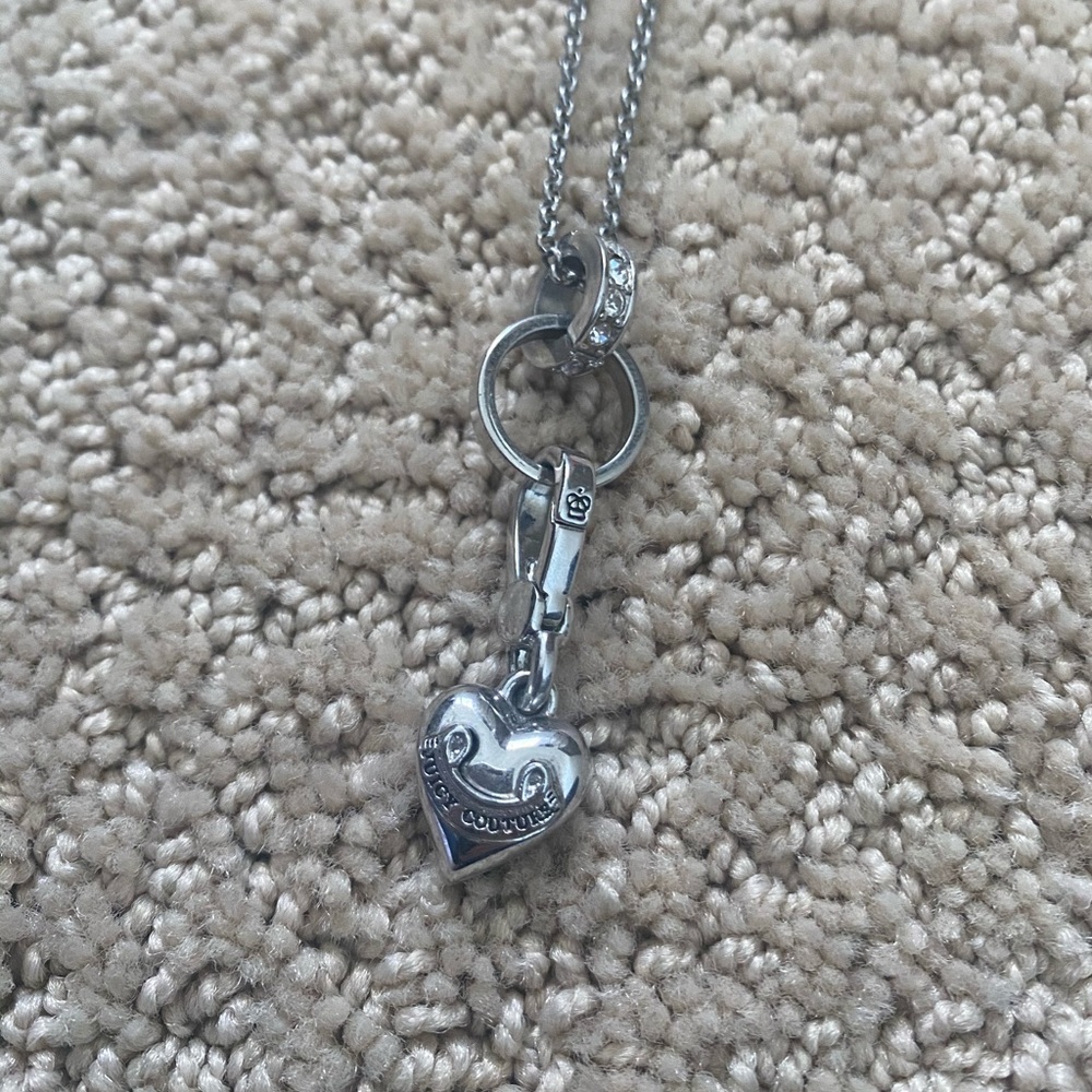 Juicy Couture Gunmetal Charm Necklace